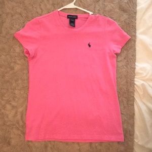 *Ralph Lauren* Girls Pink Cotton Tee